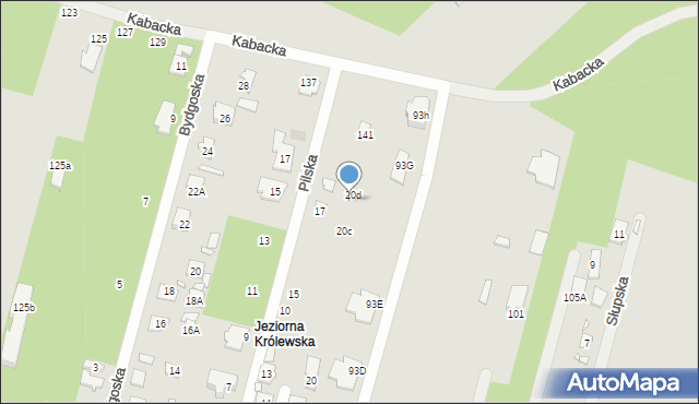 Konstancin-Jeziorna, Gorzowska, 20d, mapa Konstancin-Jeziorna