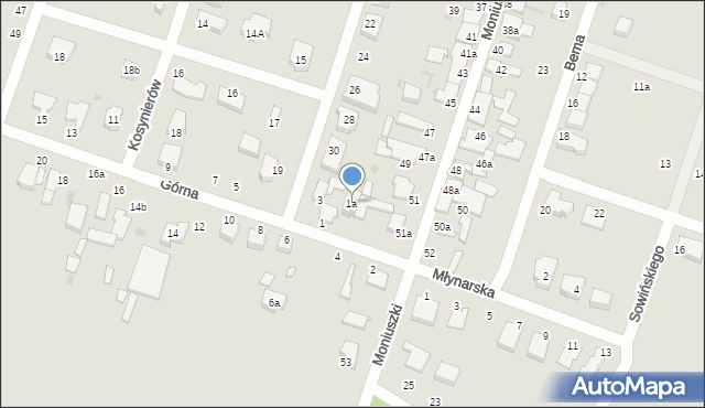 Konstantynów Łódzki, Górna, 1a, mapa Konstantynów Łódzki