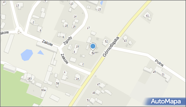 Kopciowice, Górnośląska, 54, mapa Kopciowice