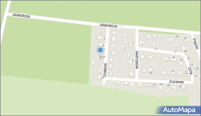 Koronowo, Gołębia, 8, mapa Koronowo