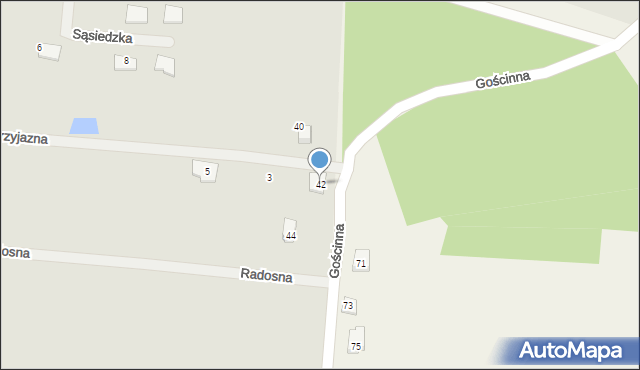 Kościerzyna, Gościnna, 42, mapa Kościerzyna