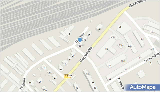 Kostrzyn nad Odrą, Gorzowska, 41, mapa Kostrzyn nad Odrą