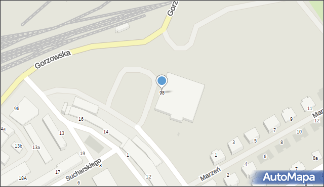 Kostrzyn nad Odrą, Gorzowska, 98, mapa Kostrzyn nad Odrą