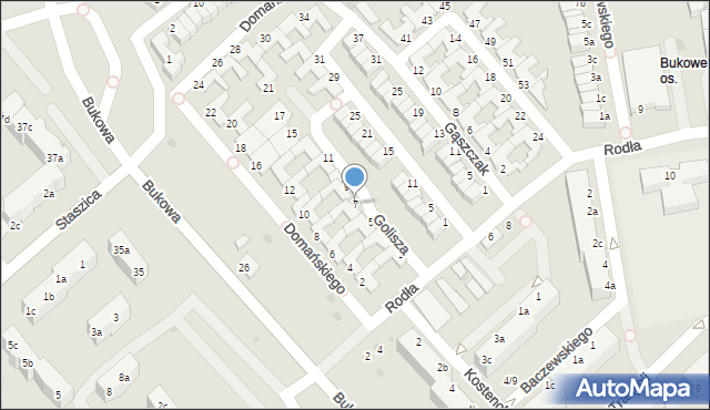 Koszalin, Golisza Maksymiliana, 7, mapa Koszalina