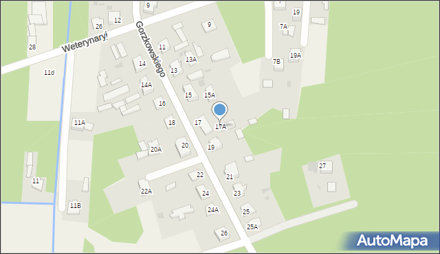 Kotuń, Gorzkowskiego, 17A, mapa Kotuń