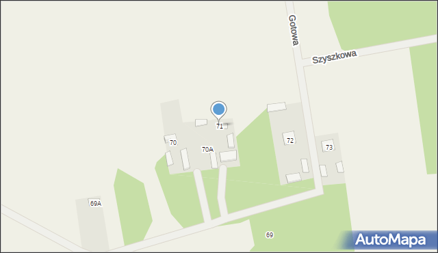 Kozły, Gotowa, 66, mapa Kozły