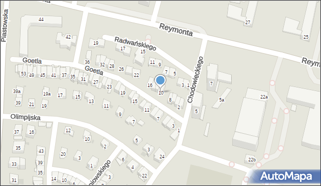 Kraków, Goetla Walerego, 10, mapa Krakowa
