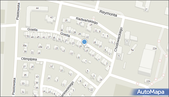 Kraków, Goetla Walerego, 17, mapa Krakowa