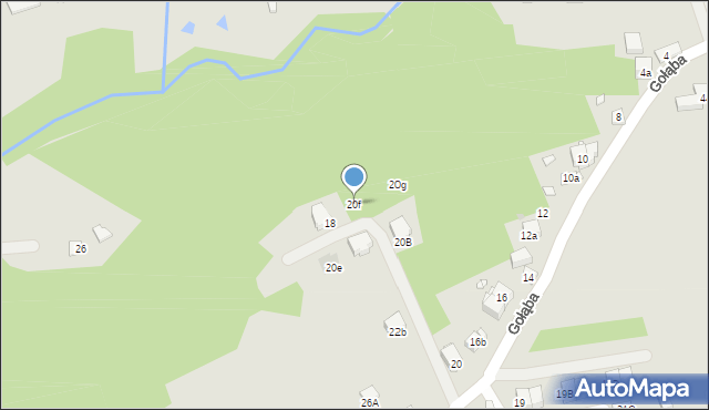 Kraków, Gołąba Stanisława, 20f, mapa Krakowa