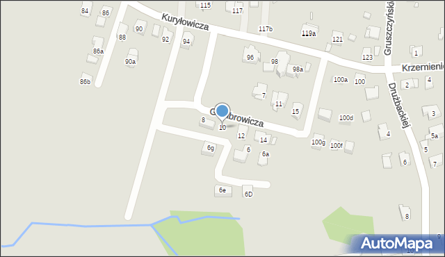 Kraków, Gombrowicza Witolda, 10, mapa Krakowa