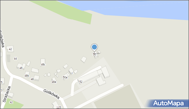 Kraków, Golikówka, 50, mapa Krakowa