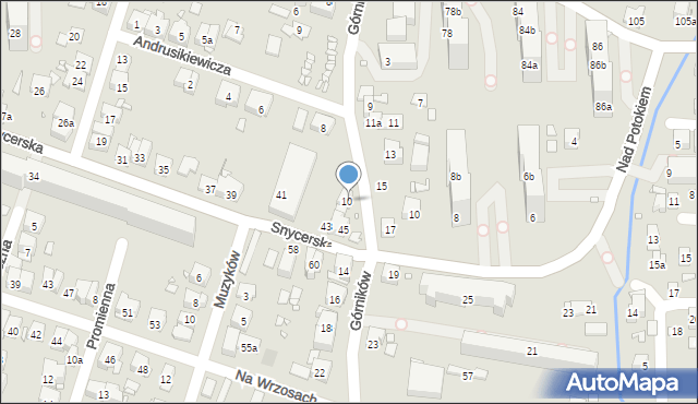 Kraków, Górników, 12, mapa Krakowa