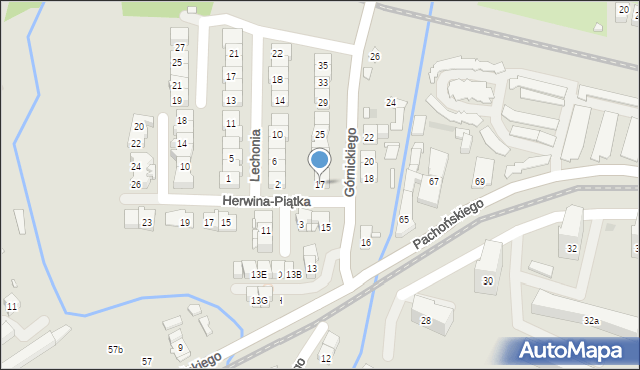 Kraków, Górnickiego Łukasza, 17, mapa Krakowa