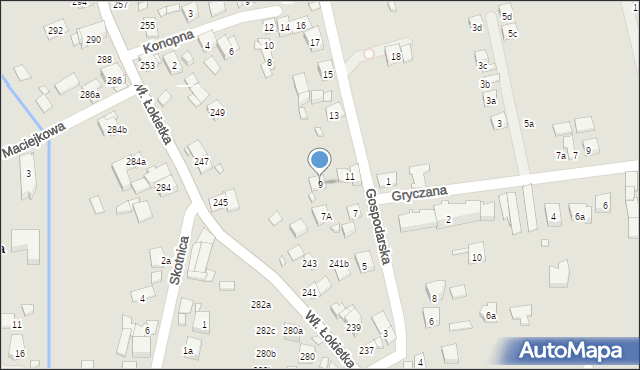 Kraków, Gospodarska, 9, mapa Krakowa