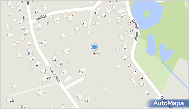 Kraków, Godebskiego Cypriana, 23c, mapa Krakowa