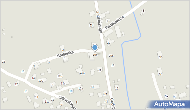 Kraków, Godebskiego Cypriana, 49b, mapa Krakowa
