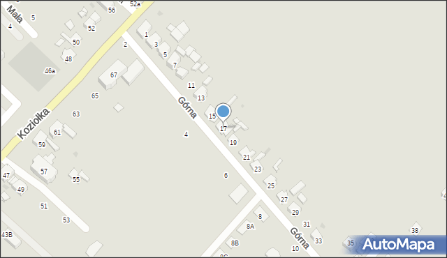 Krapkowice, Górna, 17, mapa Krapkowice