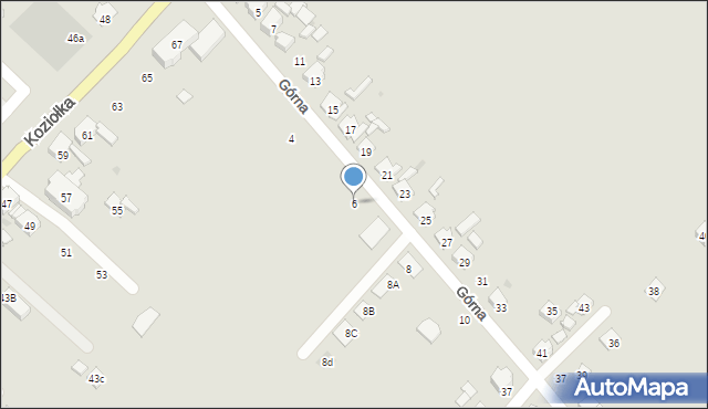 Krapkowice, Górna, 6, mapa Krapkowice