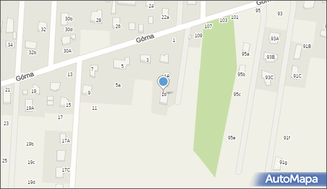Krupia Wólka, Górna, 1b, mapa Krupia Wólka
