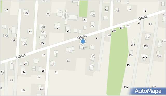 Krupia Wólka, Górna, 3, mapa Krupia Wólka