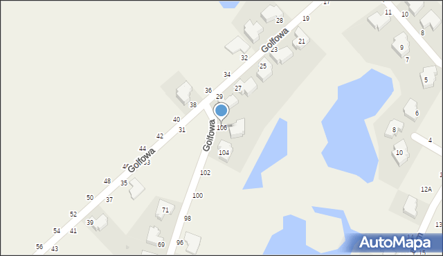 Kryniczno, Golfowa, 106, mapa Kryniczno