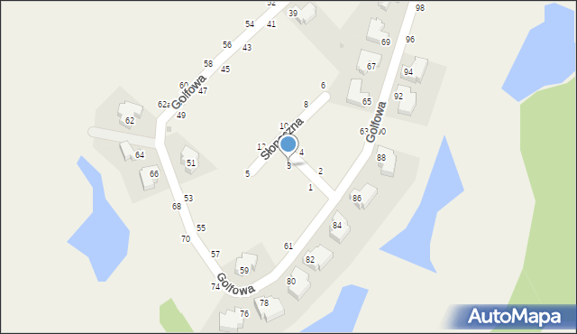 Kryniczno, Golfowa, 3, mapa Kryniczno