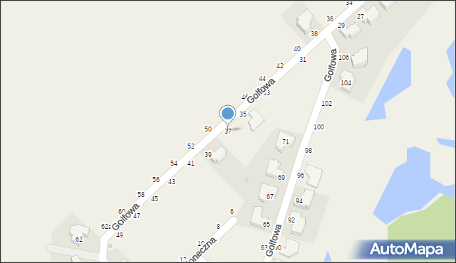 Kryniczno, Golfowa, 37, mapa Kryniczno