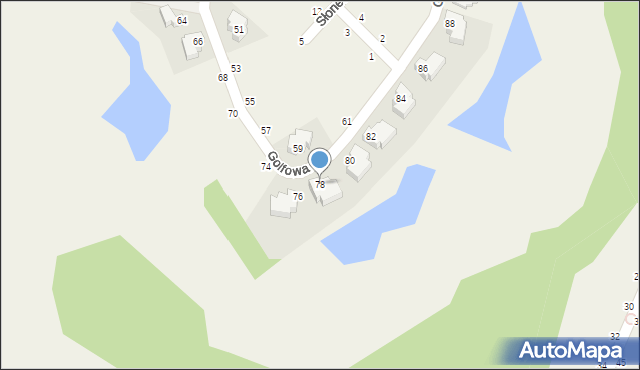 Kryniczno, Golfowa, 78, mapa Kryniczno