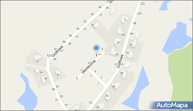 Kryniczno, Golfowa, 8, mapa Kryniczno