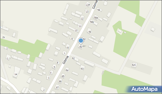 Krzętów, Górna, 61, mapa Krzętów