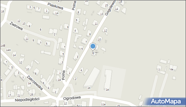 Książ Wielkopolski, Gogolewska, 6, mapa Książ Wielkopolski