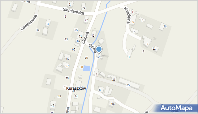 Kuraszków, Górna, 2, mapa Kuraszków