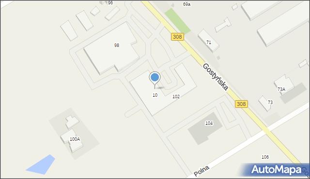 Kurza Góra, Gostyńska, 100, mapa Kurza Góra