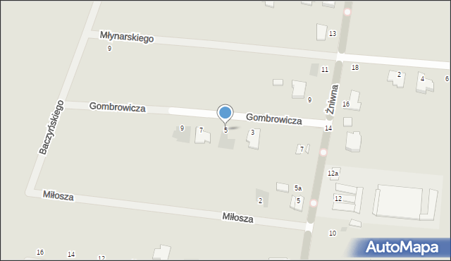 Kutno, Gombrowicza Witolda, 5, mapa Kutno