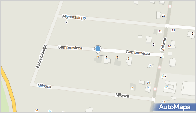 Kutno, Gombrowicza Witolda, 9, mapa Kutno