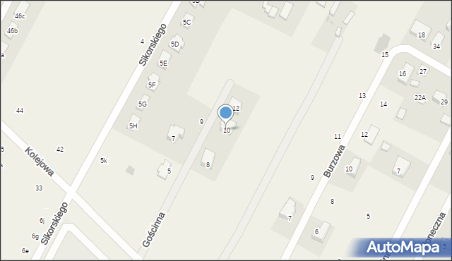 Łajski, Gościnna, 10, mapa Łajski