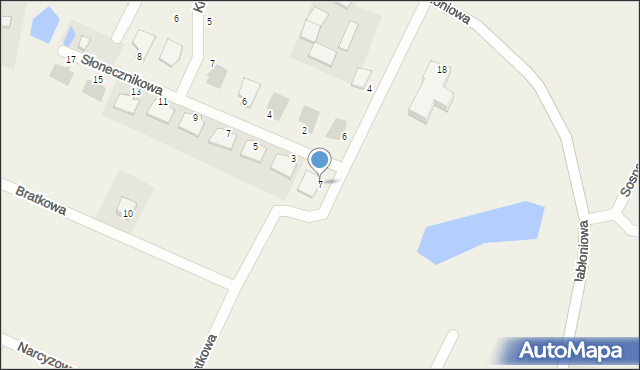 Łapino Kartuskie, Goździkowa, 7, mapa Łapino Kartuskie