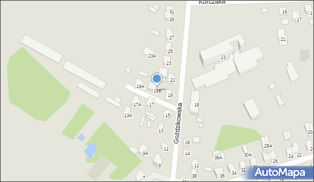 Łapy, Goździkowska, 19B, mapa Łapy
