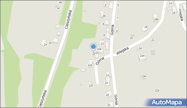 Łaziska Górne, Górna, 12, mapa Łaziska Górne