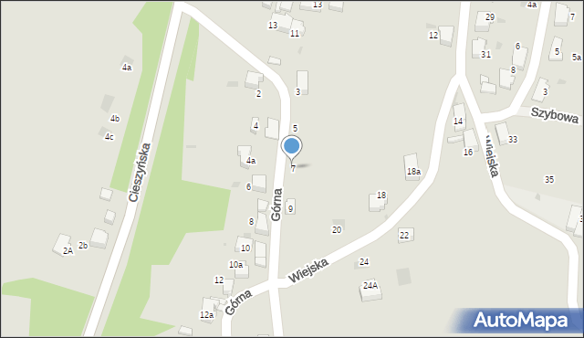 Łaziska Górne, Górna, 7, mapa Łaziska Górne