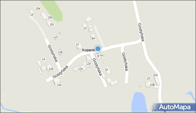 Łaziska Górne, Gostyńska, 8, mapa Łaziska Górne