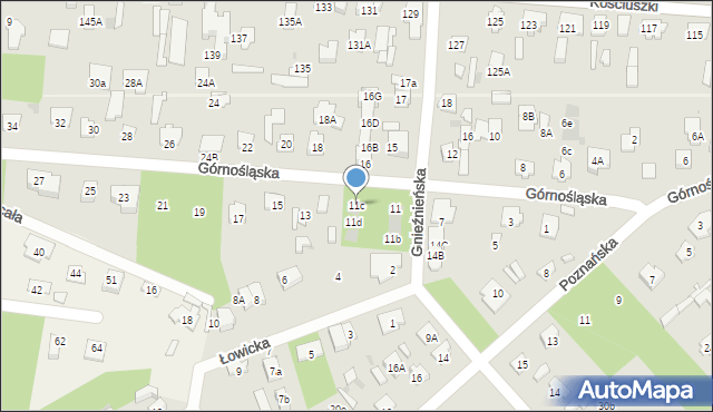 Legionowo, Górnośląska, 11c, mapa Legionowo
