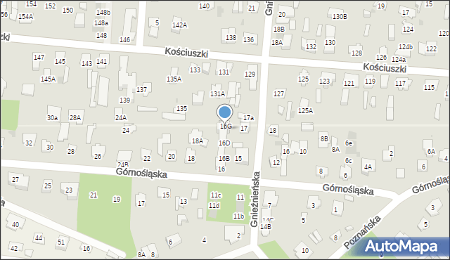 Legionowo, Górnośląska, 16F, mapa Legionowo