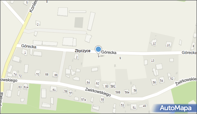 Lelów, Górecka, 7, mapa Lelów
