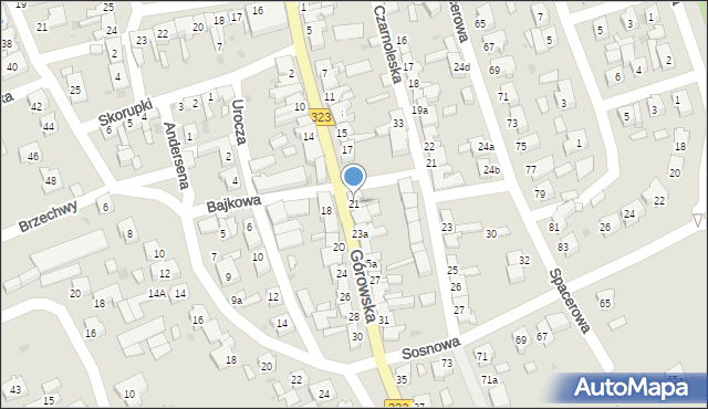 Leszno, Górowska, 21, mapa Leszno