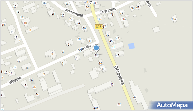 Leszno, Górowska, 34, mapa Leszno