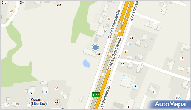 Libertów, Góra Libertowska, 36, mapa Libertów