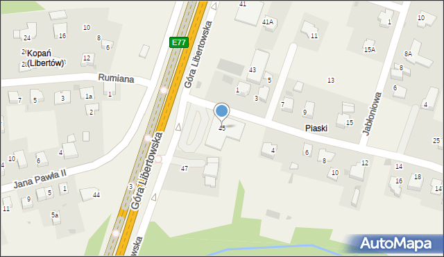 Libertów, Góra Libertowska, 45, mapa Libertów