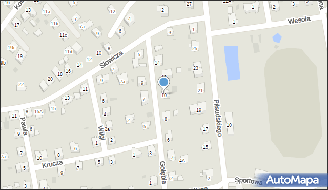 Libiąż, Gołębia, 10, mapa Libiąż