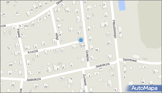 Libiąż, Gołębia, 3, mapa Libiąż